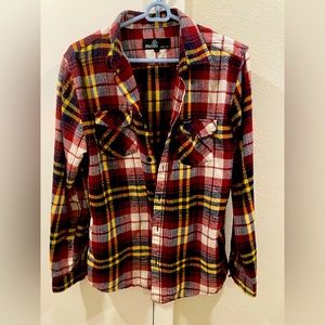 Hawaiian Red and Yellow Flannel